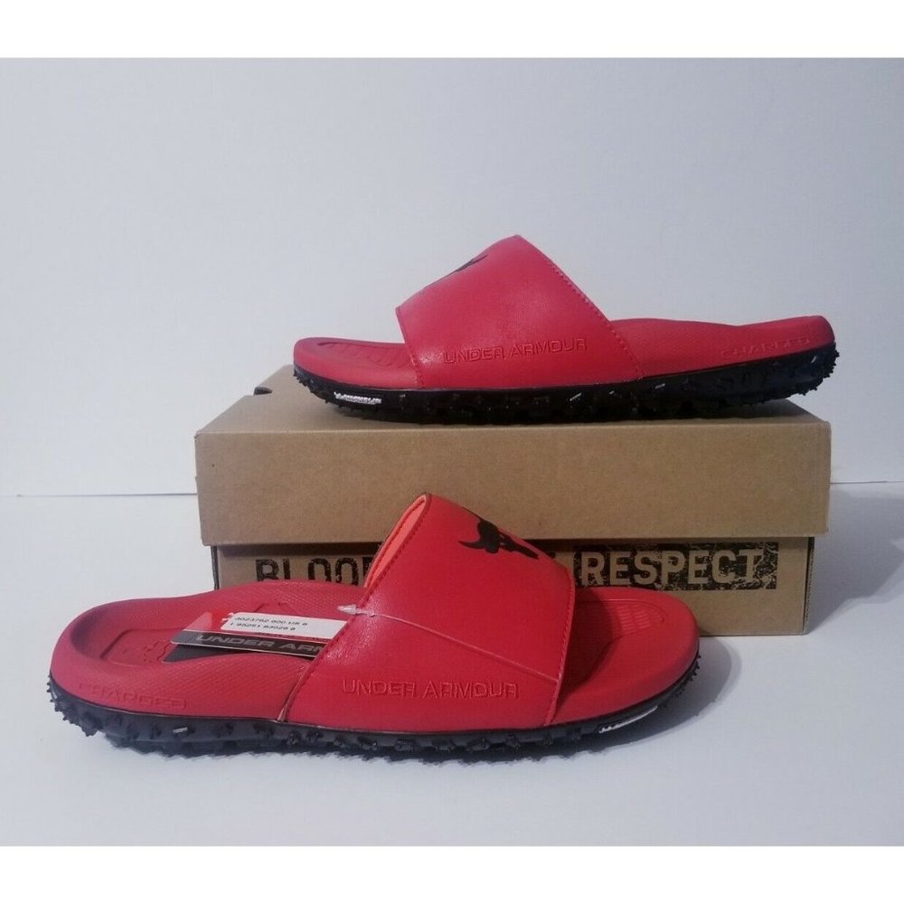 Under Armour Project Rock Slides Red - Picture 2 of 7